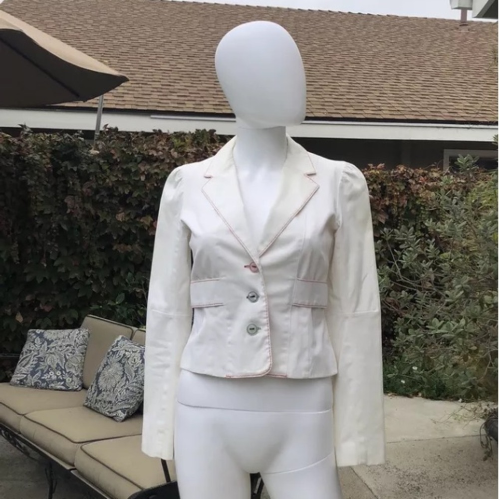 Vintage Luella For Target White Statement Blazer Sz XS